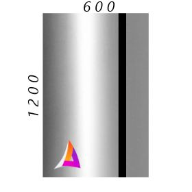 Пластик для лазерной гравировки SHENGWEI (Серебро глянец на чёрном) 1200мм_600мм 1.3 мм  #1