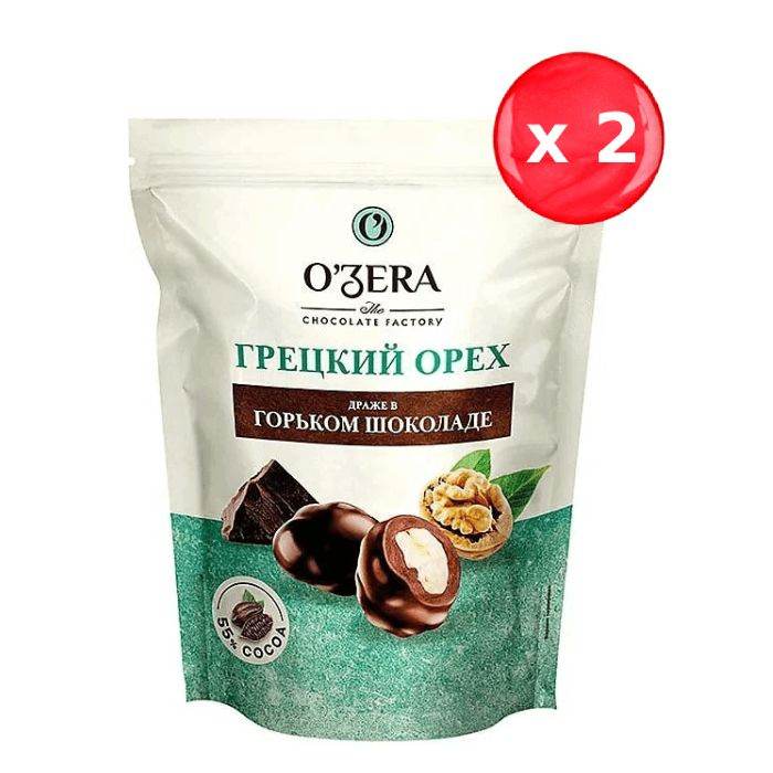 Драже O'Zera (Озера) Грецкий орех в горьком шоколаде 150г, набор из 2 шт.  #1