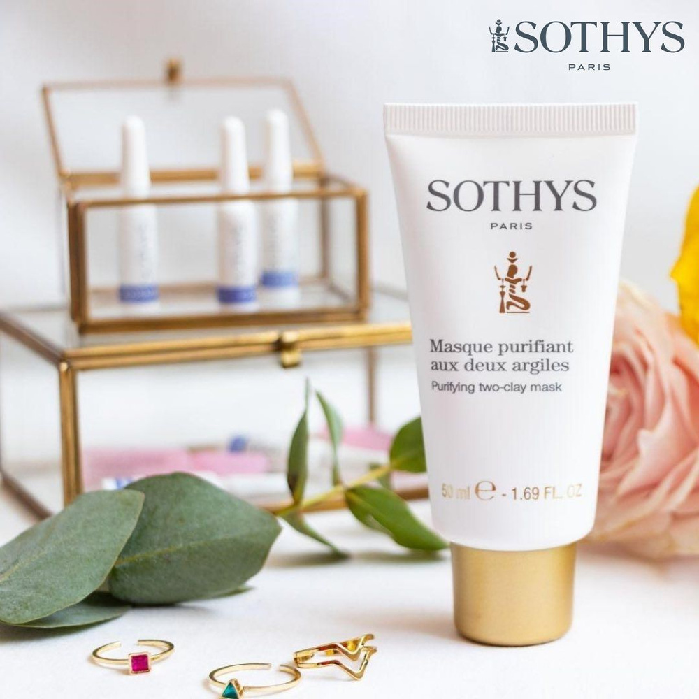 Sothys, Очищающая маска комбинированной и жирной кожи лица Purifying Clay Mask 50 мл.  #1