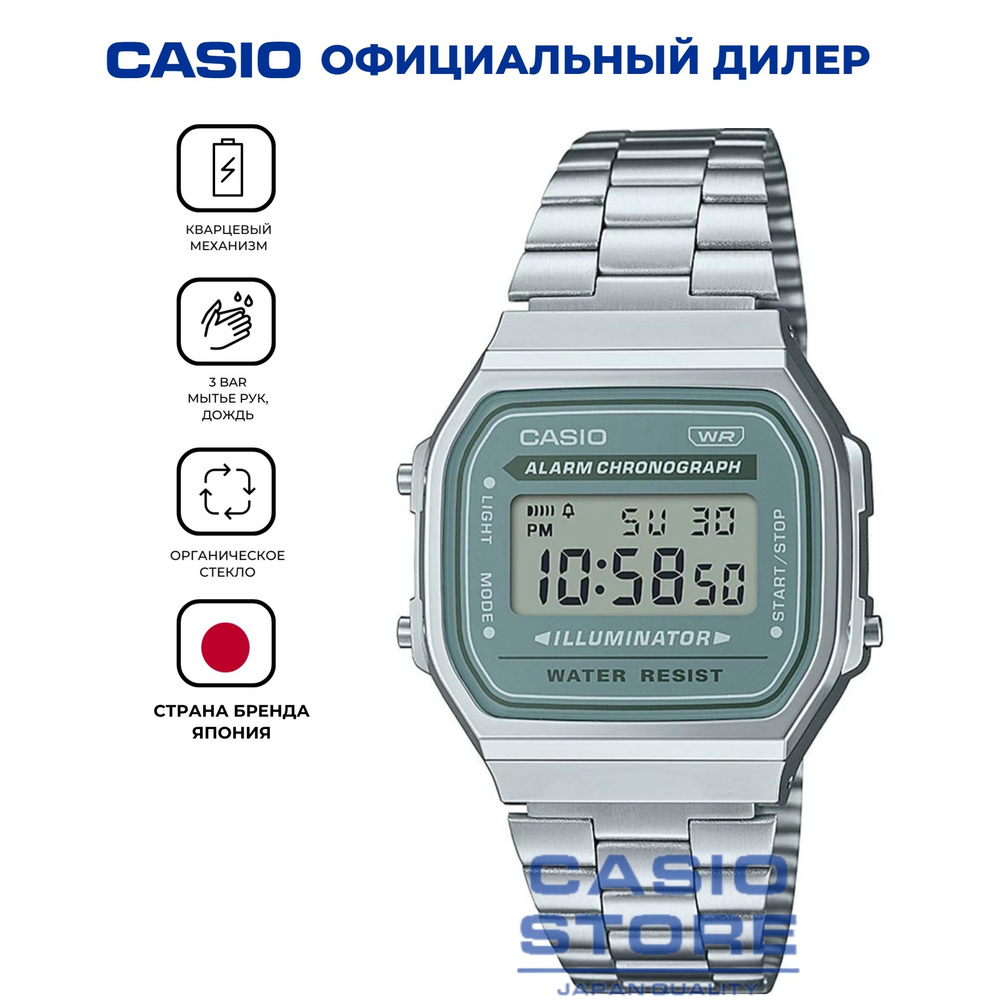 Японские часы Casio A-168WA-3A с гарантией #1