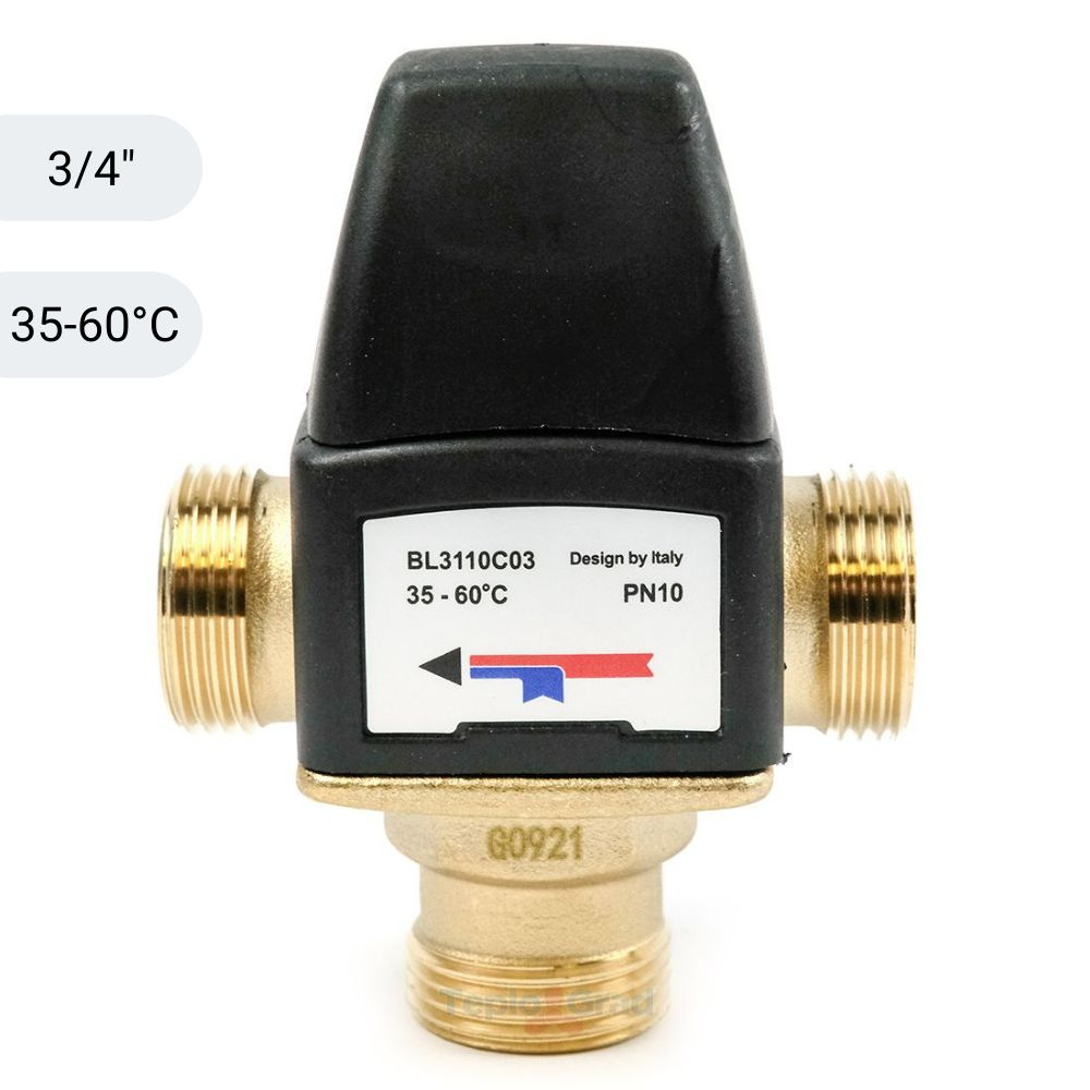 Термостатический смесительный клапан TIM Zeissler 3/4 35-60С KVs 1.6 BL3110C03  #1