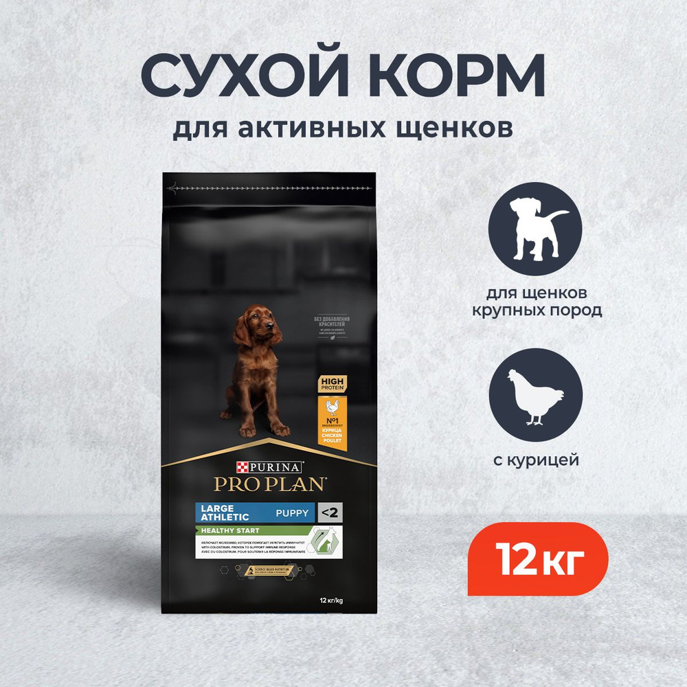 Pro Plan Puppy Large Athletic OptiStart сухой корм для щенков крупных пород с атлетическим телосложением, #1