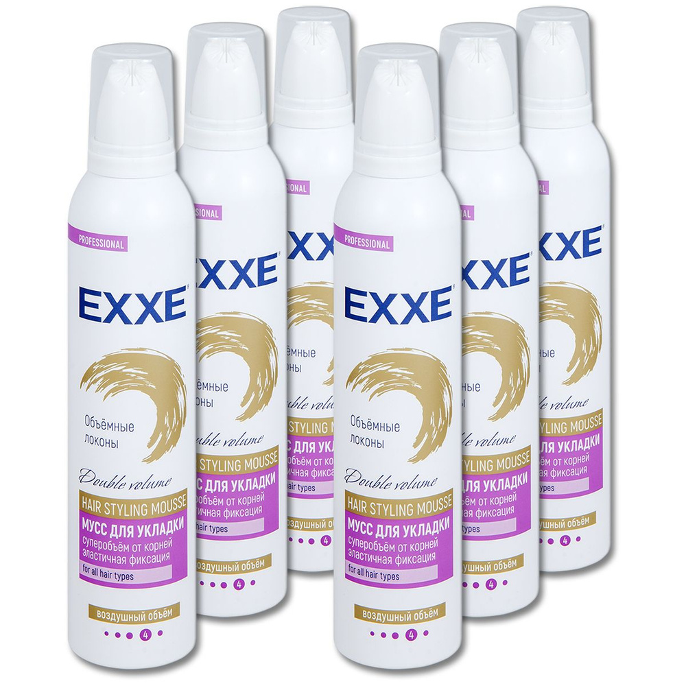 Мусс для укладки волос EXXE "Объёмные локоны", объем, 250 мл, 6шт.  #1