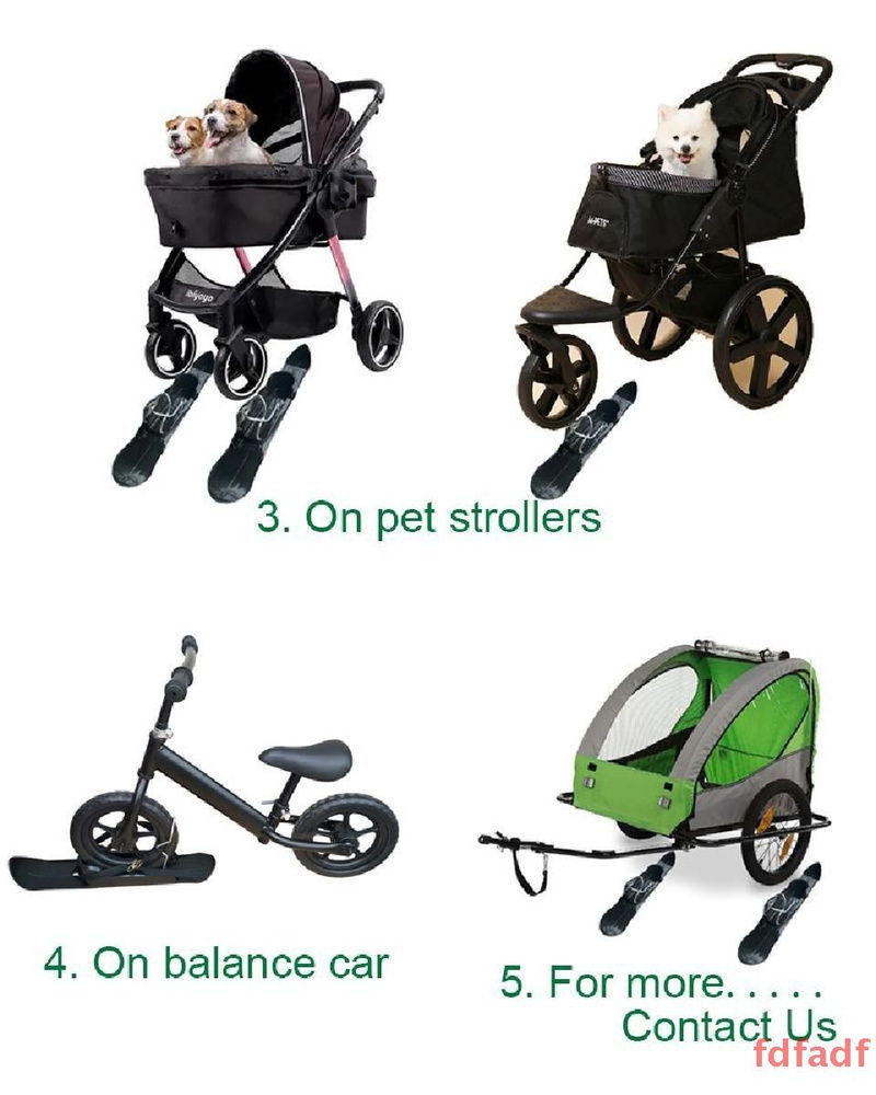 Лыжи для детской коляски, лыжи на коляску, накладки на колёса зимние, 2 ...