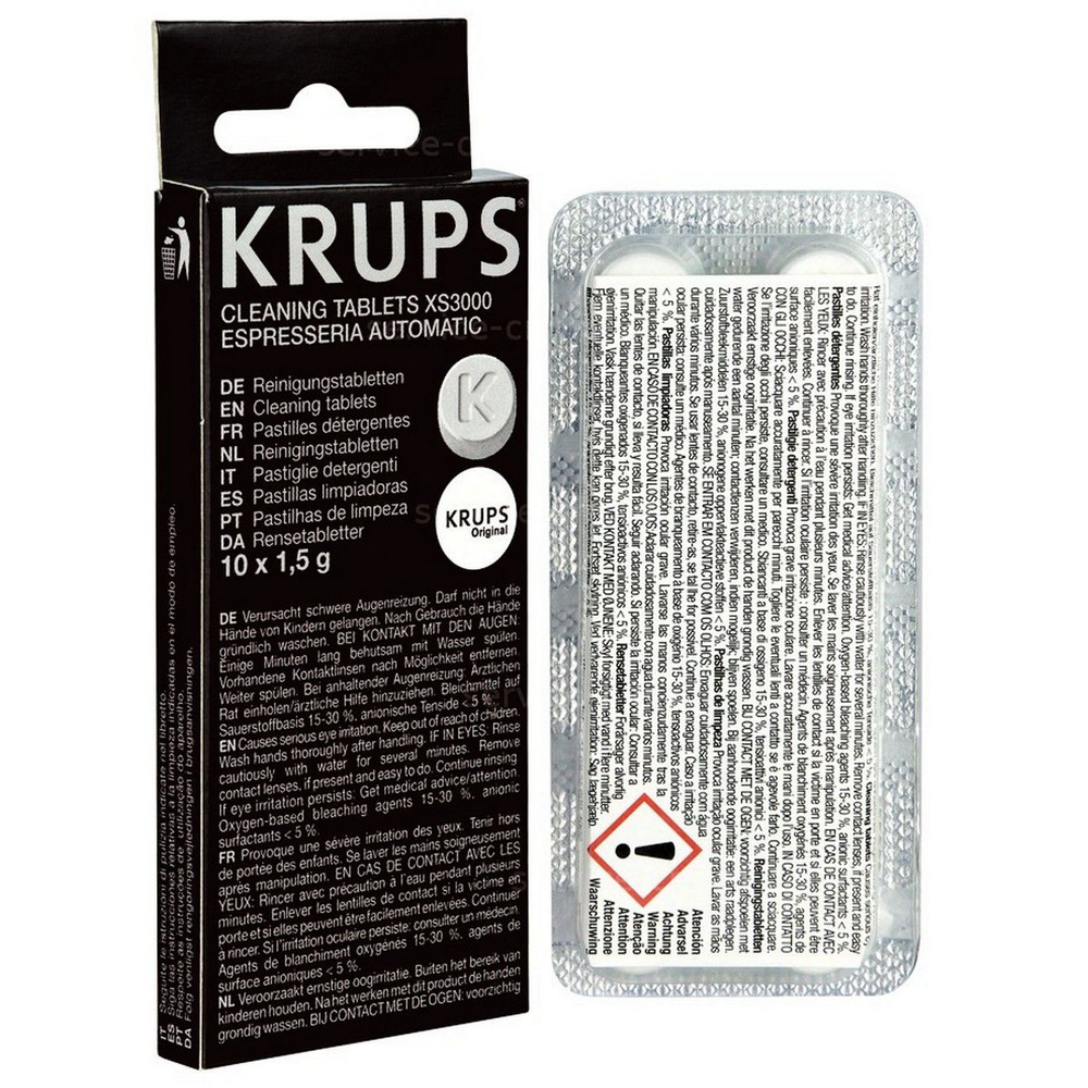 Таблетки от кофейных масел для кофемашины Krups, XS3000 #1