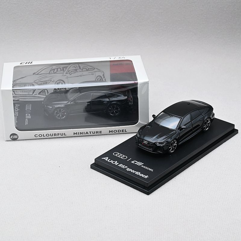 Atudi R37 Машинка CM Model 1/64 CM64-R37 Audi RS7 Sportback Black Simulation Die ...