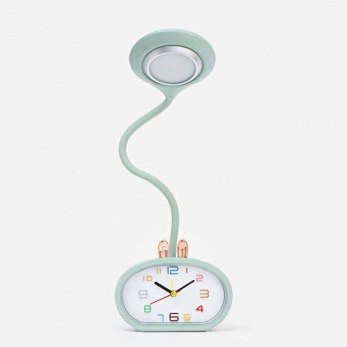Часы-светильник "Элеанор", с будильником, подсветкой, 800 мАч, 3 режима, дискретный ход, USB  #1