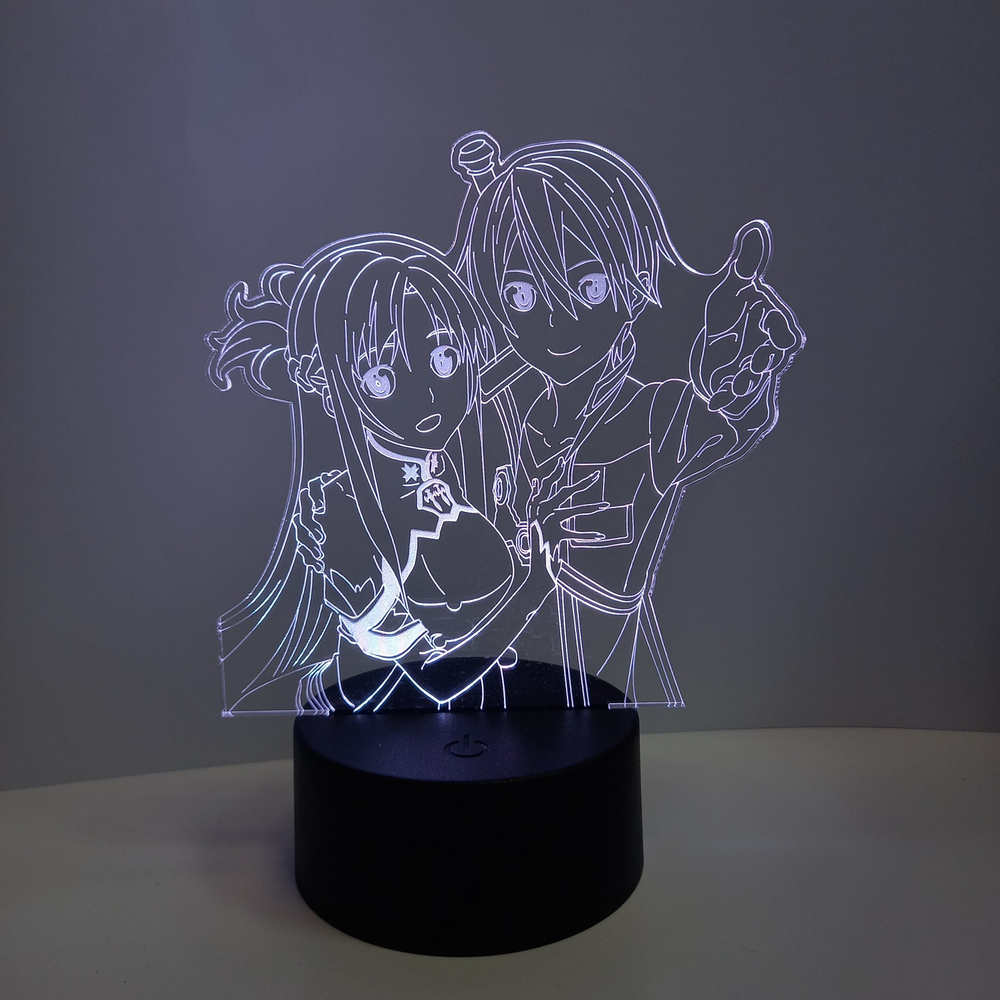 3D светильник-ночник, лампа по аниме: Мастера Меча Онлайн, Sword Art Online , Асуна Юки  #1