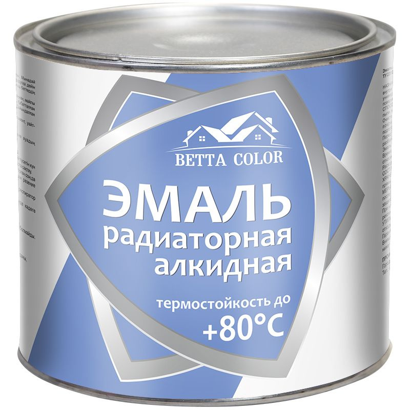 Краска для радиаторов отопления, батарей и труб алкидная белая Betta Color 0,8 кг Царицынские краски/для #1