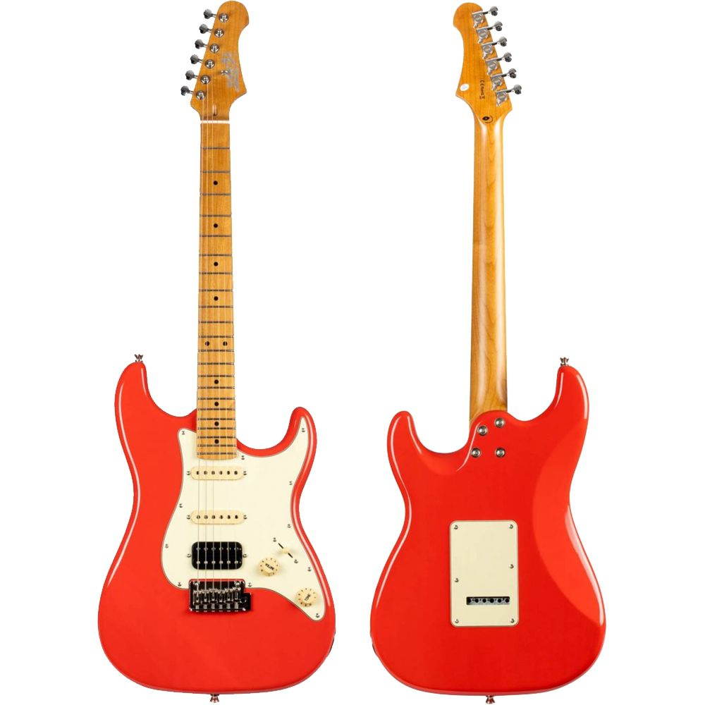 Электрогитара JET JS-400 CRD, Stratocaster, цвет коралловый красный  #1