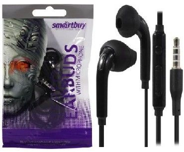 SmartBuy Наушники с микрофоном, Bluetooth, 3.5 мм, черный #1