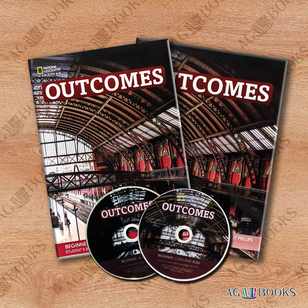 Outcomes Beginner полный комплект student's book + workbook + DVD + CD #1