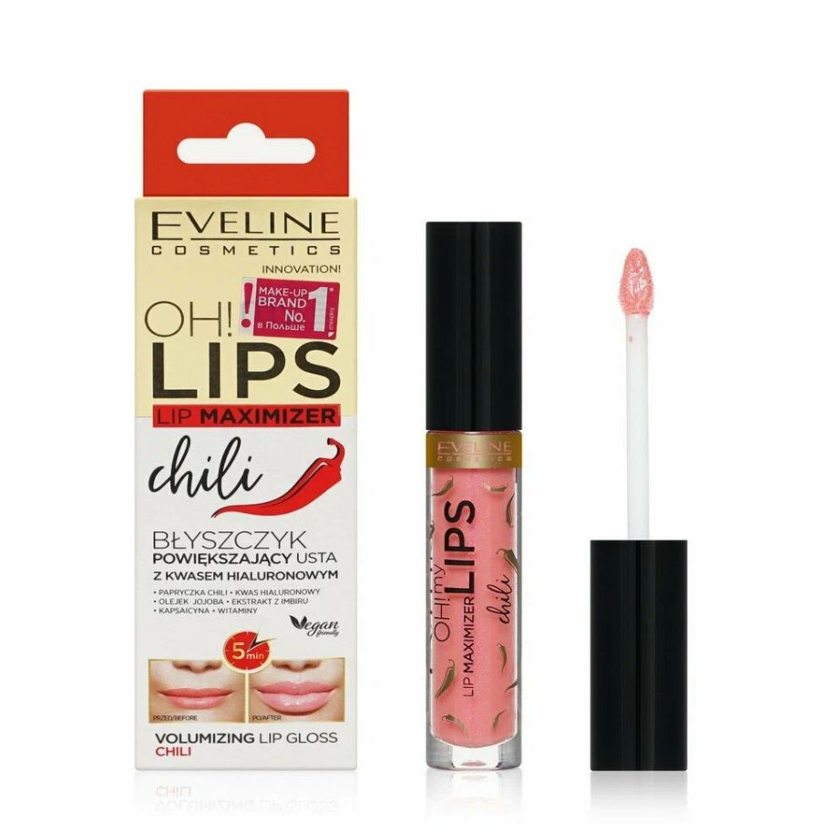 Блеск для увеличения объема губ Eveline Cosmetics Oh my Lips-Lip Maximizer Chili, 4.5 мл  #1