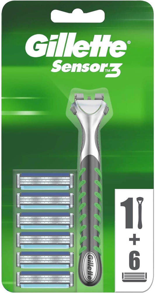 Мужская бритва Gillette Sensor 3 Sensitive + 6 запасных лезвий - купить ...