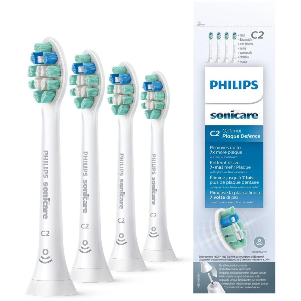 Насадки для электрической зубной щетки Philips Sonicare C2 Optimal Plague Defence HX9022/10, для бережного #1