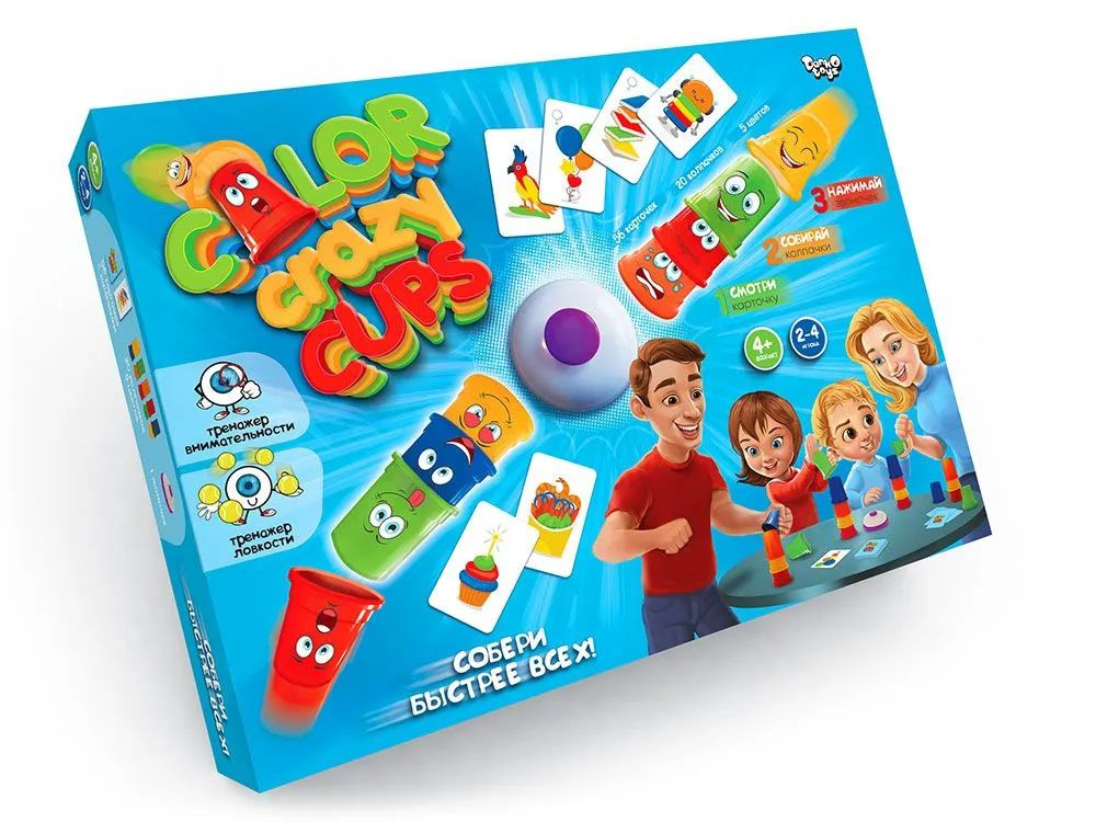 Настольная развлекательная игра Color Сrazy Cubes / Danko Toys #1