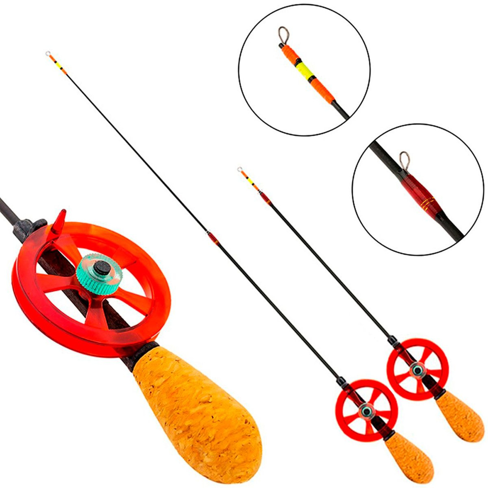 Удочка зимняя с катушкой Akara Leader M 455 / Карбоновый хлыст Hi ...