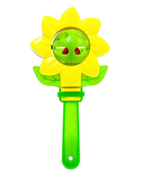 Погремушка ВП 0058 (цветок/зеленая ручка) GR.КТД0666 #1