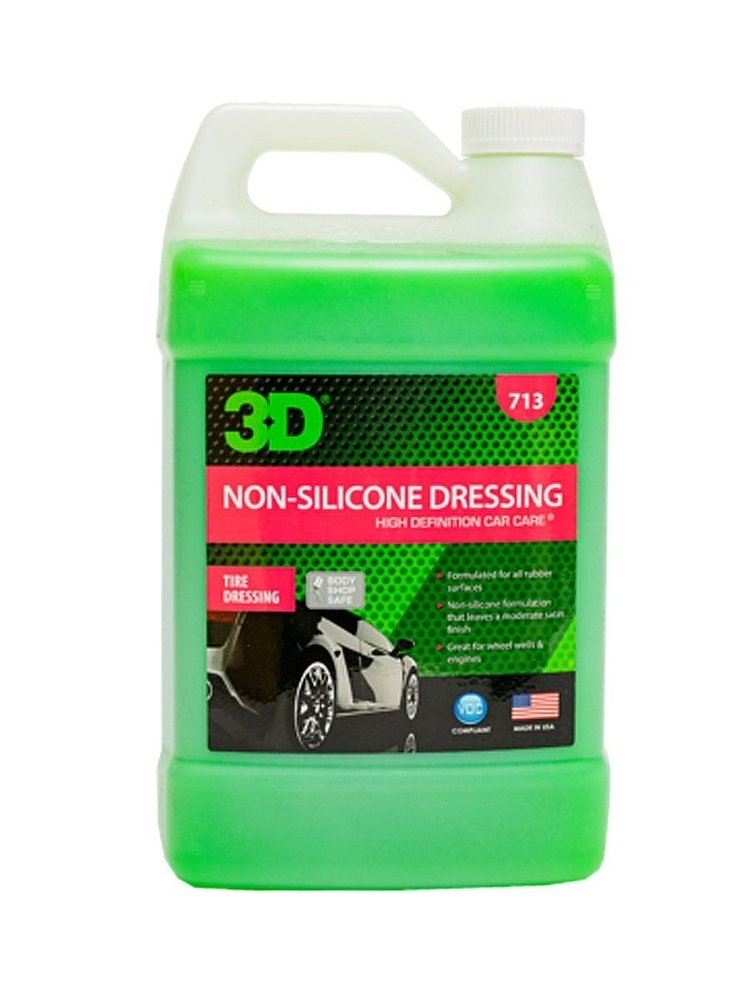 3D Non-Silicone Dressing - средство на водной основе для ухода за пластмассой и резиной 3,78л  #1