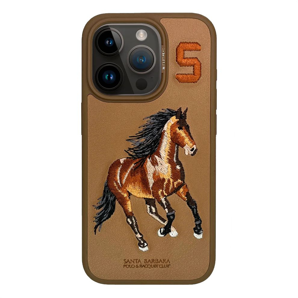 Чехол для iPhone 15 Pro Santa Barbara Polo & Racquet Club Ravel Boris Series Leather Case / Противоударный #1