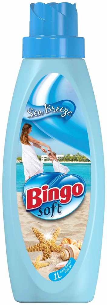 Кондиционер ополаскиватель для белья Bingo Soft SEA BREEZE (Морской бриз) 1л  #1