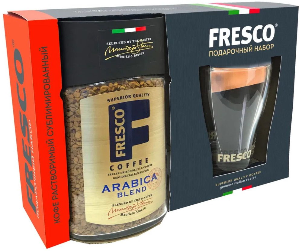 Подарочный набор Fresco Arabica Blend кофе растворимый, 100 гр + кружка  #1