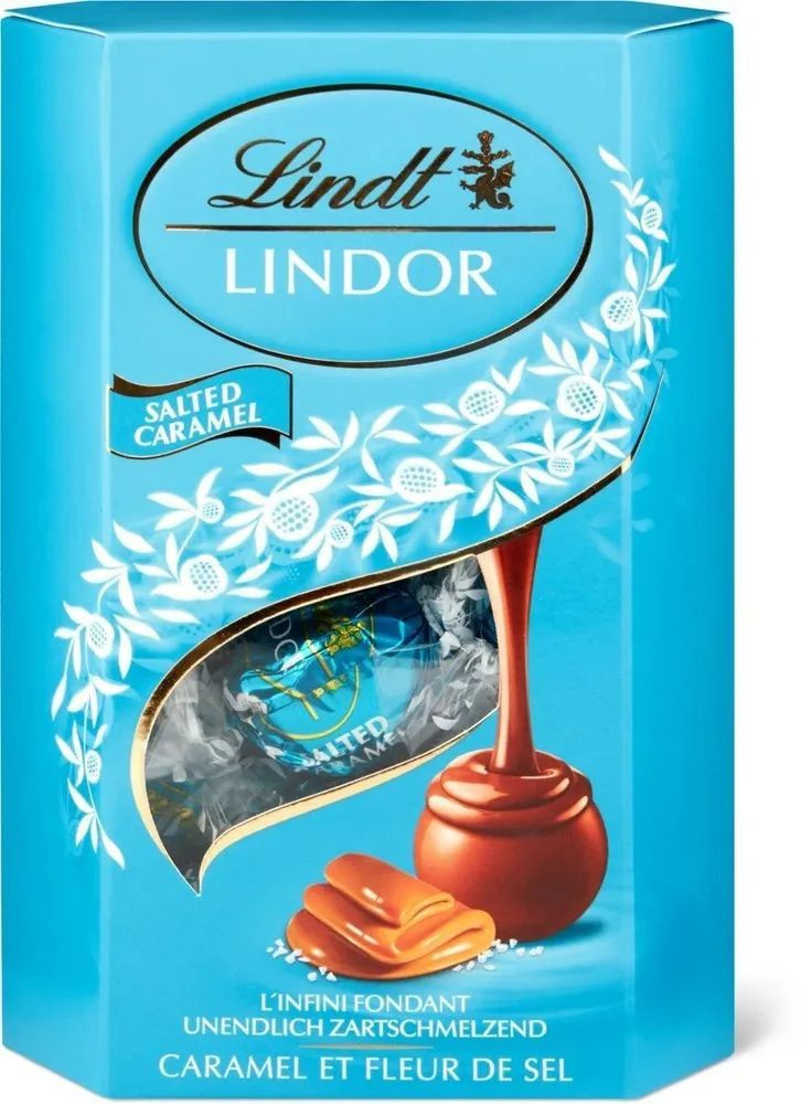 Шоколадные конфеты Lindt Lindor (Линдор) соленая карамель, 200 гр  #1