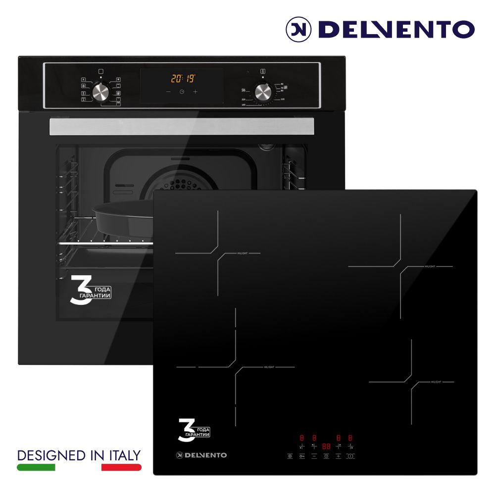 Комплект встраиваемой бытовой техники DELVENTO V66D24SB01EXO (электрическая варочная панель 60см + электрический #1