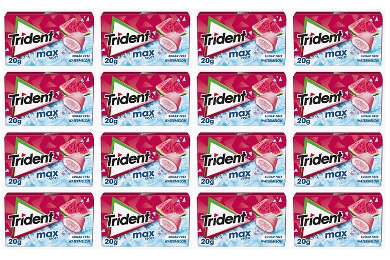 Жевательная резинка Trident Max Watermelon (Тридент Арбуз) 16 шт * 20 гр, Испания  #1