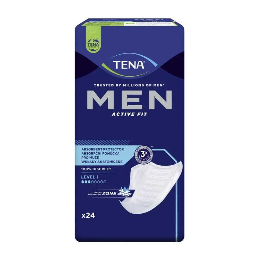 Прокладки урологические мужские TENA Men Active Fit Level 1, 24 шт. #1