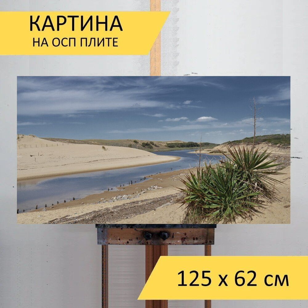 LotsPrints Картина "Песок, дюны, атлантическое побережье 60", 125 х 62 см  #1
