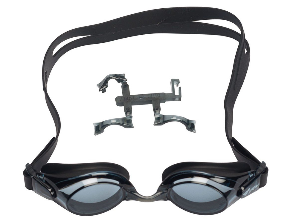 Очки для плавания детские VIEW MANY JUNIOR, черная рамка, черный силикон  #1