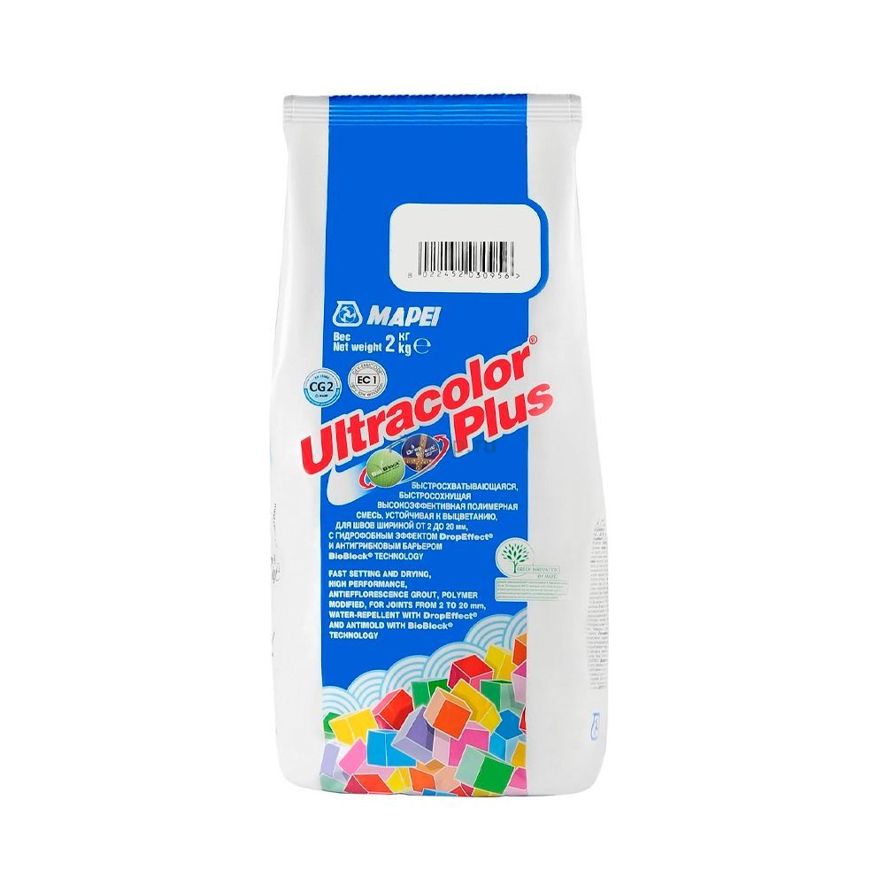 Затирка Mapei Ultracolor Plus №112 серый 2 кг 6011202A #1