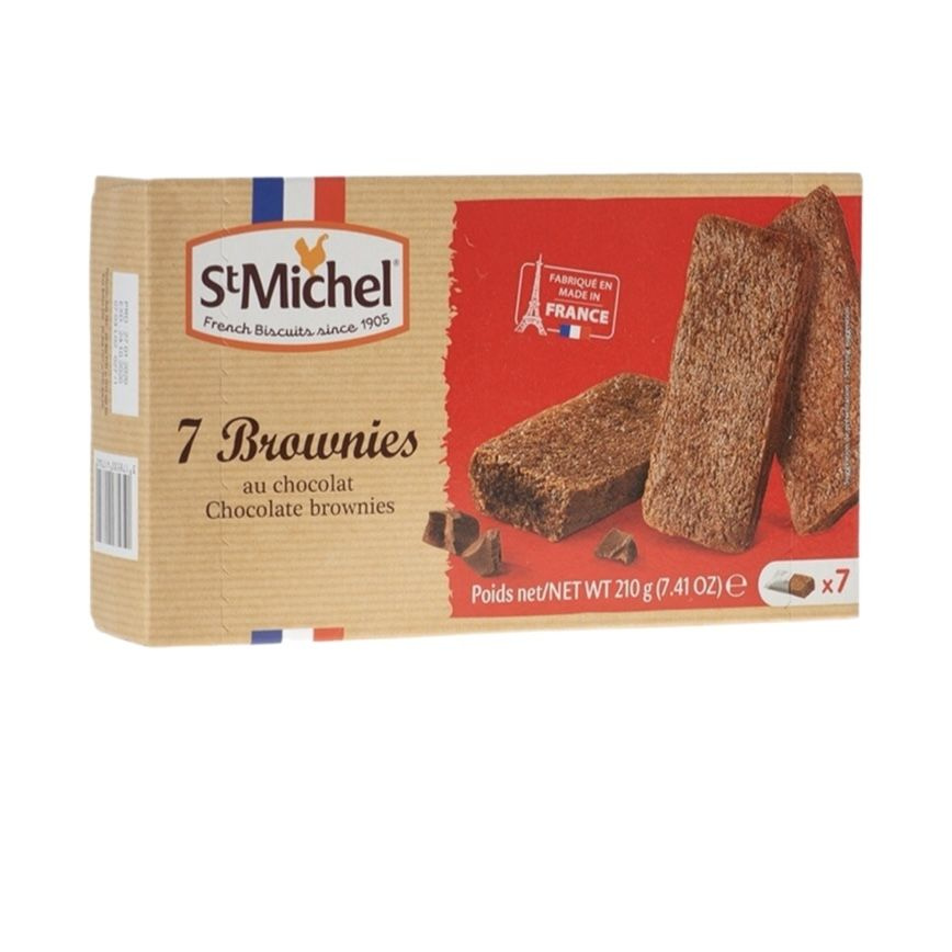 Пирожное St Michel Brownies шоколадное с молочным шоколадом, 210 г  #1