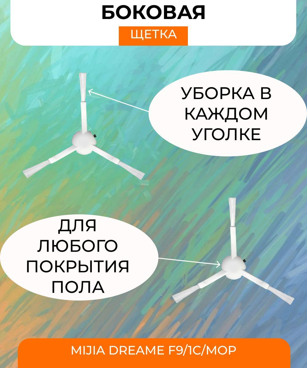 Аксессуары для робота пылесоса Xiaomi, Mijia , Dreame F9 /1C / Mop комплект: резервуар для воды , тряпка из микрофибры 2шт., основная щетка , боковая щетка белая 2 шт., hepa фильтр 2 шт.  Сменный резервуар для воды, 2 салфетки из микрофибры, основная щетка, 2 белые боковые щетки и 2 HEPA-фильтра - это аксессуары, предназначенные для робот  пылесоса Xiaomi , Mijia Dreame F9/1C/Mop.  В целом, эти аксессуары необходимы для поддержания производительности и долговечности вашего робота-пылесоса Xiaomi , Mijia Dreame F9/1C/Mop.   Сменный резервуар для воды робот пылесос Xiaomi , можно легко заменить, чтобы обеспечить оптимальную производительность функции уборки робота-пылесоса.  2 салфетки из микрофибры используются вместе с резервуаром для воды для эффективной очистки твердых полов и удаления грязи и мусора. Тряпка для робот пылесос Xiaomi , легко справиться с любым загрязнением не оставляя разводов .  Основная щетка для робота пылесоса Xiaomi , используется для глубокой чистки ковров и ковровых покрытий. Основная щётка с лёгкостью справиться с уборкой пыли , шерсти животных , хлебных крошек !!!  Наконец, 2 фильтра HEPA эффективно улавливают пыль и аллергены, делая воздух в вашем доме чище и здоровее. Фильтр для робота пылесоса Xiaomi , не даст попасть в ваш дом пыли , перхоти животных , аллергенов !!!  2 белые боковые щетки помогают сметать грязь и мусор с углов и краев. Боковые щётки для робота пылесоса Xiaomi , поможет вашему роботу собрать мусор и пыль из труднодоступных мест !!!