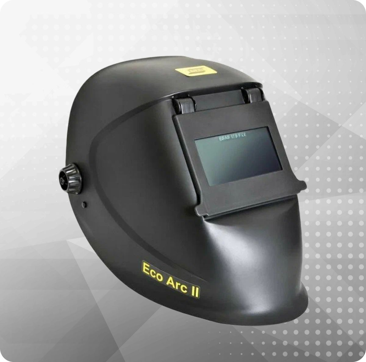 Новая сварочная маска Eco-Arc II – наша последняя разработка в области масок для сварки с откидным экраном. Корпус из легкого полипропилена обеспечивает полную защиту лица, что позволяет использовать маску для сварки в любых положениях. Новое оголовьем Eco Head Gear регулируется в 5-ти положениях. Маска поставляется в комплекте с защитной линзой 90 X 110 из минерального стекла со степенью затемнения 11 DIN
