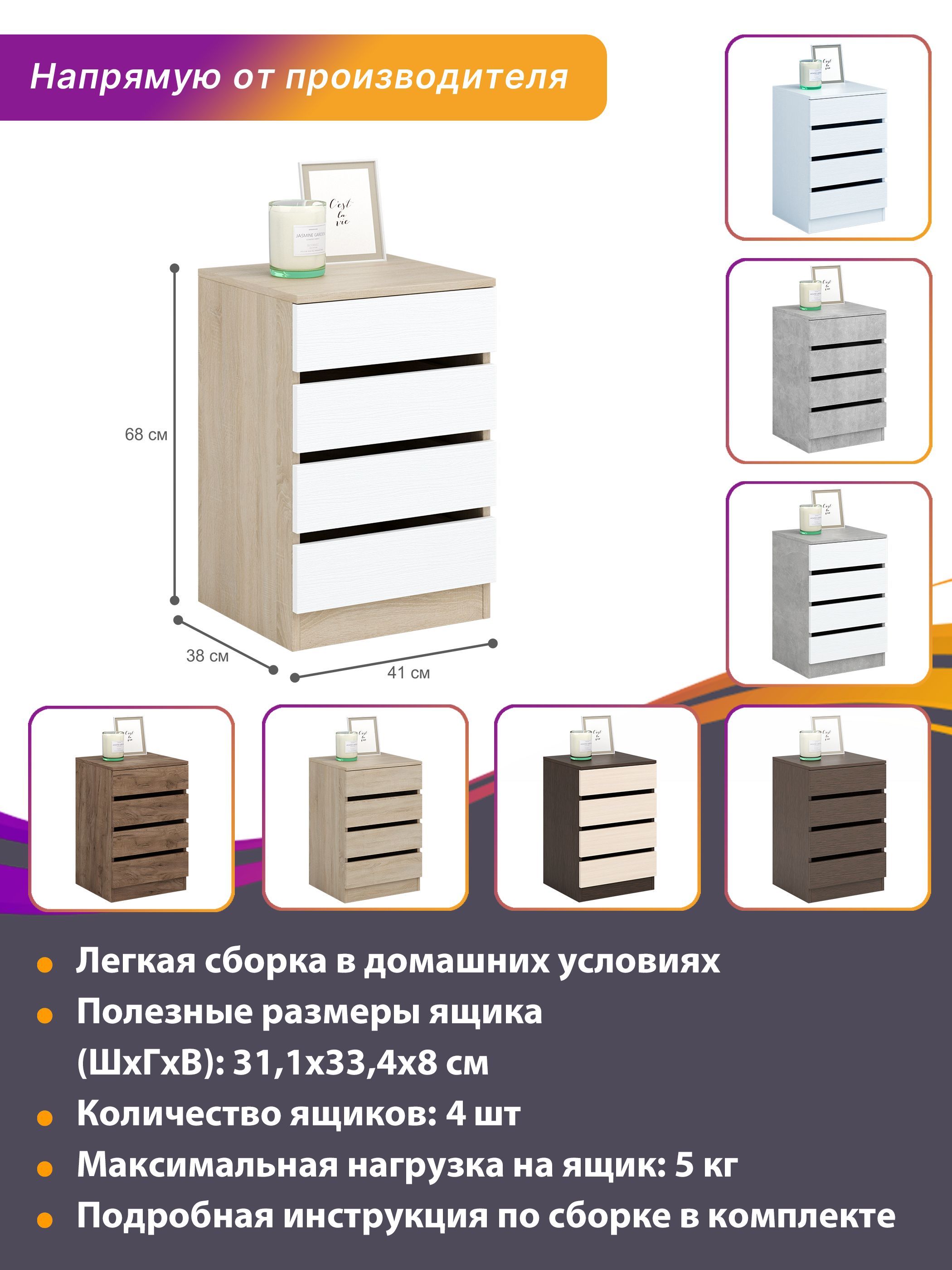 Как собрать прикроватную тумбочку самостоятельно?