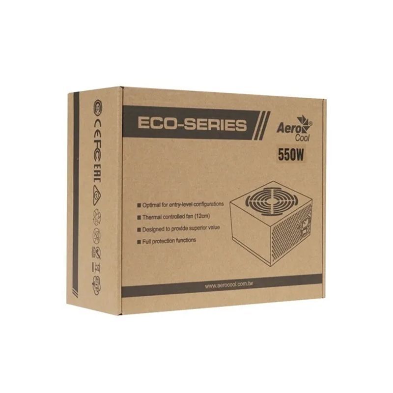 Блок питания компьютера Aerocool ECO-550W, 550 Вт (ECO-550) - купить с ...