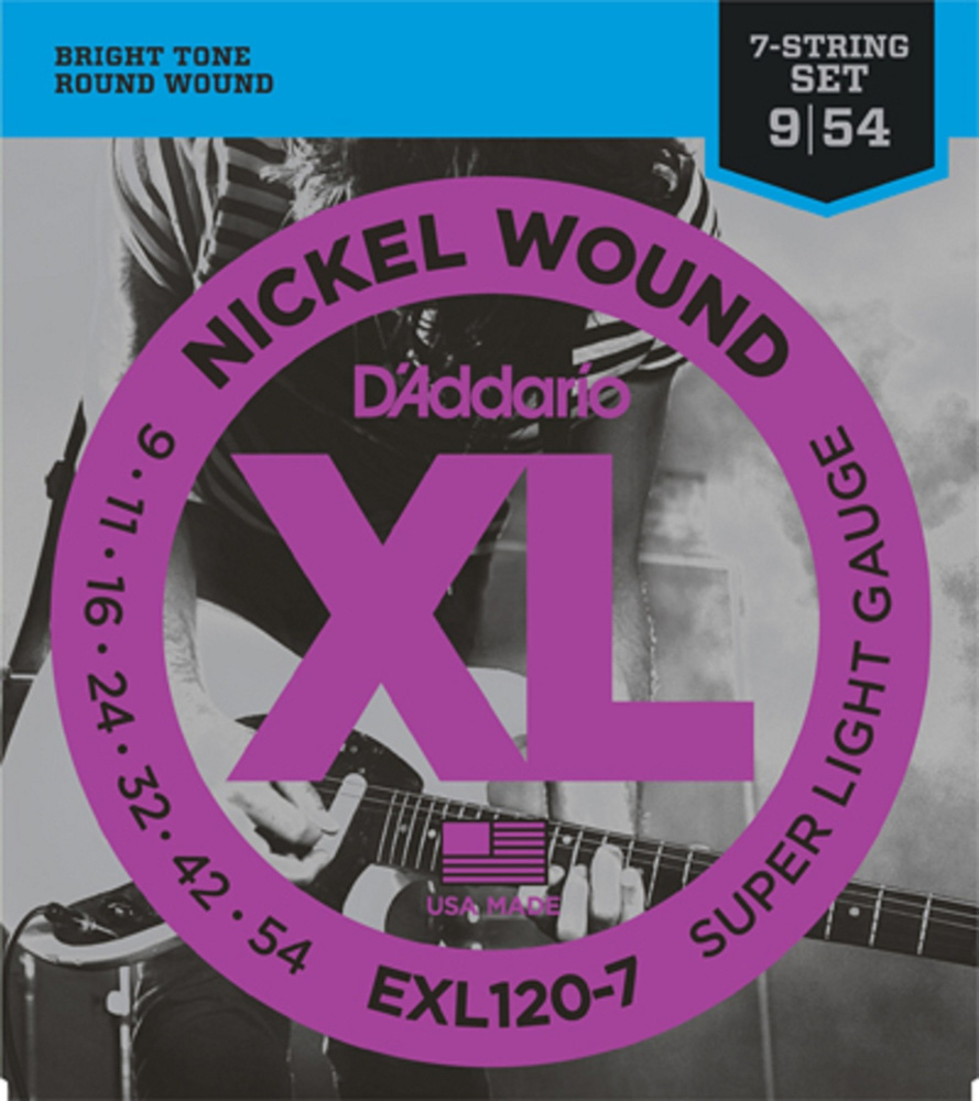 Комплект струн для электрогитары D'Addario EXL120-7 #1