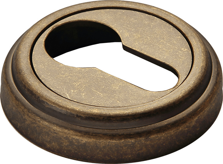 Накладка на ключевой цилиндр круглая, заглушка дверная Morelli MH-KH-CLASSIC OMB старая античная бронза #1