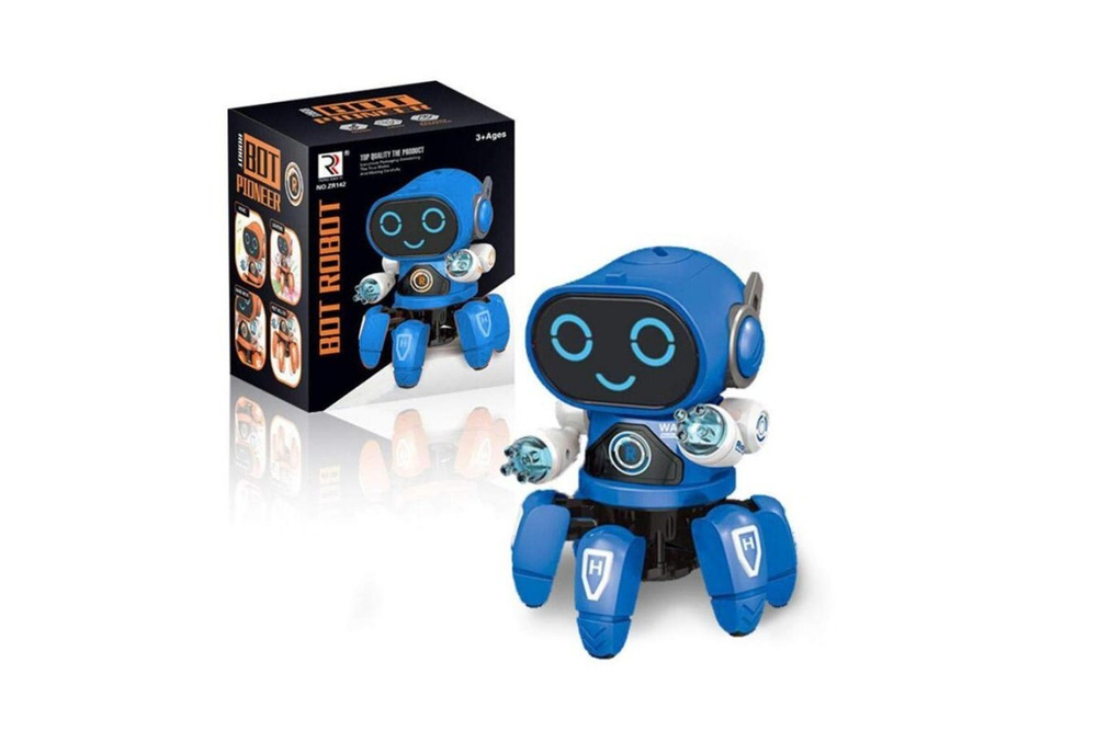 Интерактивная игрушка танцующий робот Robot Bot Pioneer, цвет синий  #1
