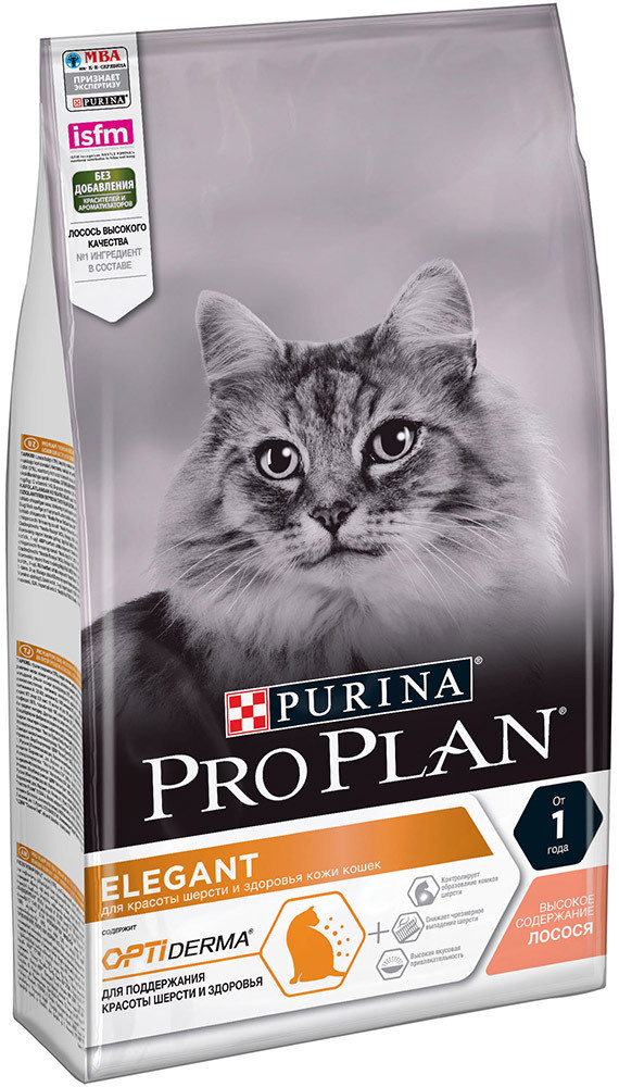 Сухой корм для кошек Purina Pro Plan Elegant Plus Feline Salmon 10 кг #1