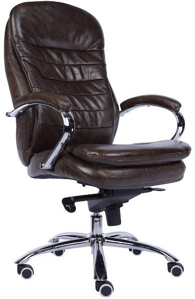 Офисное кресло руководителя Everprof Valencia M кожа коричневый  #1