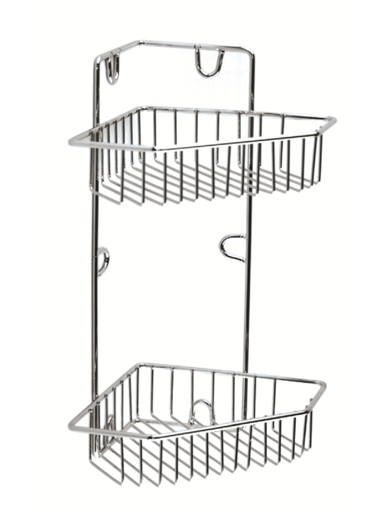 Полка для ванной комнаты, угловая полка в ванную, 2 ярусная Аквалиния  #1
