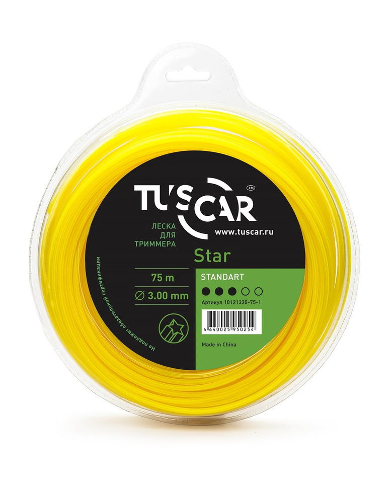 Леска для триммера TUSCAR Star Standart, 3.0mm*75m #1