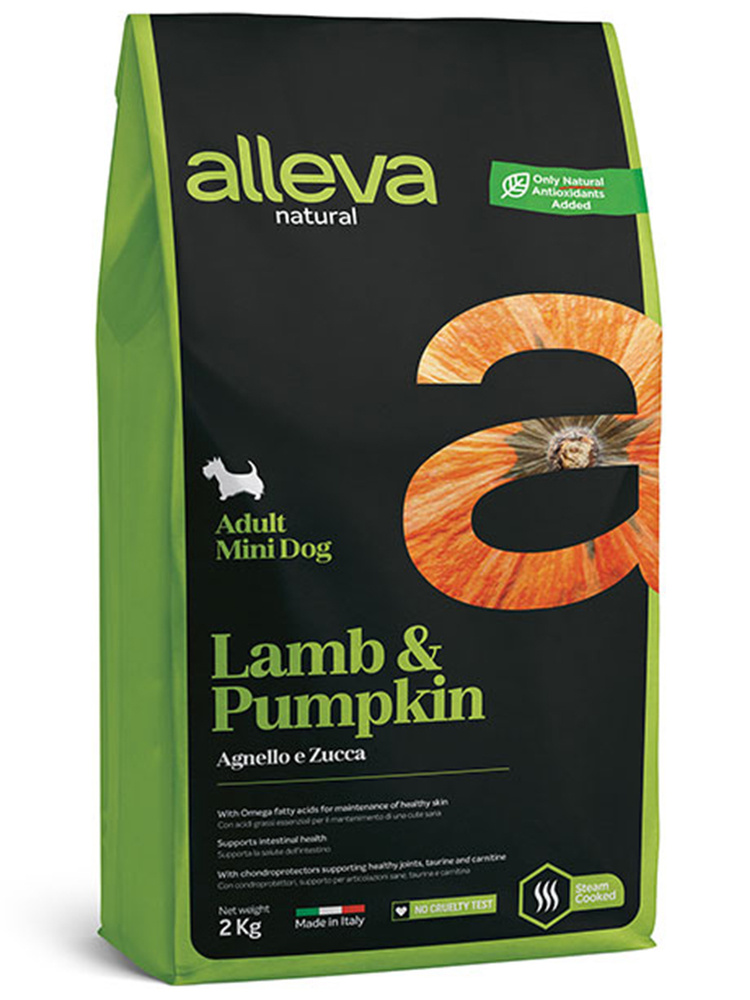 Сухой низкозерновой корм NATURAL ADULT LAMB&PUMPKIN MINI для взрослых собак мелких, маленьких, мини пород, #1