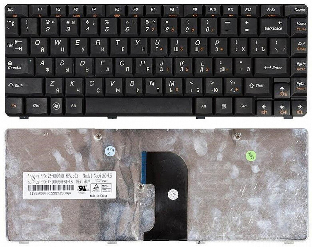 Клавиатура для ноутбука Lenovo G460 G465 P/n: 25-009804, 25009804, G460-RU, N2L-RU, 9Z.N5JSN.00R  #1