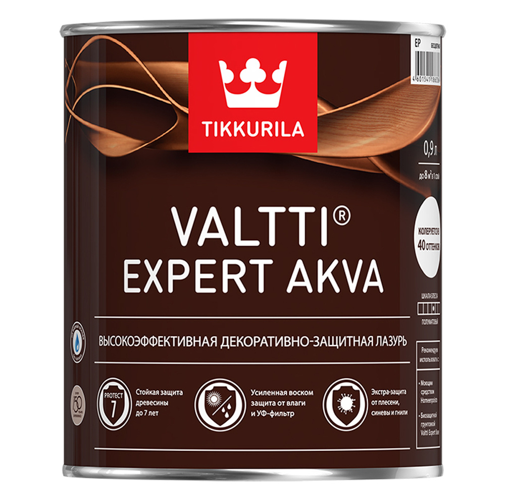 Tikkurila Valtti Expert Akva / Тикурила Валтти Эксперт Аква Тик 0,9 Л Антисептик Для Дерева "Тиккурила" #1