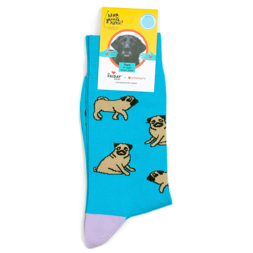 Носки St. Friday Socks Мопс, 1 пара #1