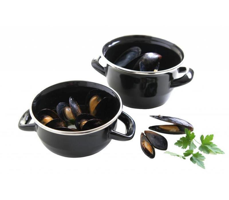 Кастрюля для подачи мидий "MUSSEL POTS" 1,7 л, цвет черный Cosy & Trendy. Бельгия  #1